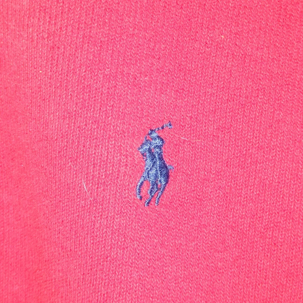 Polo By Ralph Lauren Red Quarter-Zip Pullover Boy's Size L (14/16) Pony Preppy